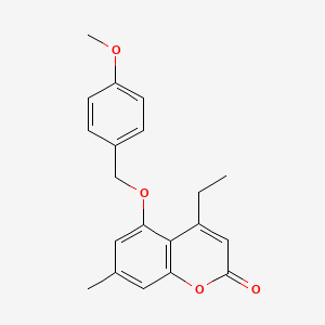 molecular formula C20H20O4 B5775422 4-ethyl-5-[(4-methoxybenzyl)oxy]-7-methyl-2H-chromen-2-one 
