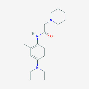 molecular formula C18H29N3O B5775425 N-[4-(diethylamino)-2-methylphenyl]-2-(1-piperidinyl)acetamide 
