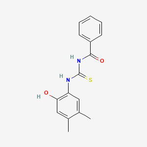 molecular formula C16H16N2O2S B5775442 N-{[(2-hydroxy-4,5-dimethylphenyl)amino]carbonothioyl}benzamide 