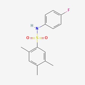 molecular formula C15H16FNO2S B5775450 N-(4-fluorophenyl)-2,4,5-trimethylbenzenesulfonamide 