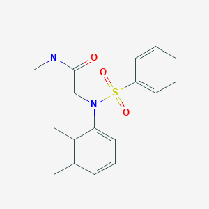 molecular formula C18H22N2O3S B5775458 N~2~-(2,3-dimethylphenyl)-N~1~,N~1~-dimethyl-N~2~-(phenylsulfonyl)glycinamide 