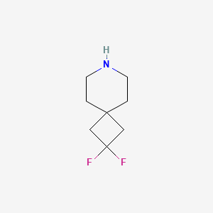 molecular formula C8H13F2N B577547 2,2-Difluoro-7-azaspiro[3.5]nonane CAS No. 1263181-92-5
