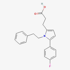 molecular formula C21H20FNO2 B5775471 3-[5-(4-fluorophenyl)-1-(2-phenylethyl)-1H-pyrrol-2-yl]propanoic acid 