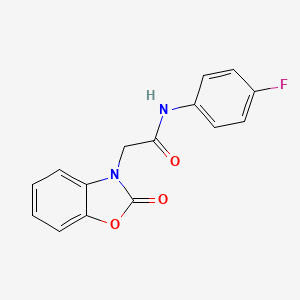 molecular formula C15H11FN2O3 B5775479 N-(4-fluorophenyl)-2-(2-oxo-1,3-benzoxazol-3(2H)-yl)acetamide 
