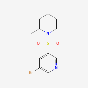 molecular formula C11H15BrN2O2S B577550 3-Bromo-5-(2-methylpiperidin-1-ylsulfonyl)pyridine CAS No. 1284006-43-4