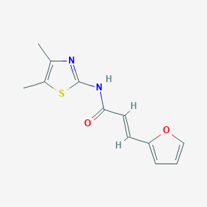 molecular formula C12H12N2O2S B5775503 N-(4,5-dimethyl-1,3-thiazol-2-yl)-3-(2-furyl)acrylamide 