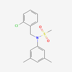 molecular formula C16H18ClNO2S B5775513 N-(2-chlorobenzyl)-N-(3,5-dimethylphenyl)methanesulfonamide 