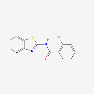 molecular formula C15H11ClN2OS B5775523 N-1,3-benzothiazol-2-yl-2-chloro-4-methylbenzamide 