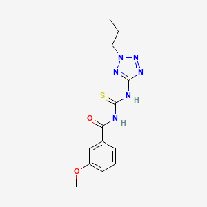 molecular formula C13H16N6O2S B5775533 3-methoxy-N-{[(2-propyl-2H-tetrazol-5-yl)amino]carbonothioyl}benzamide 