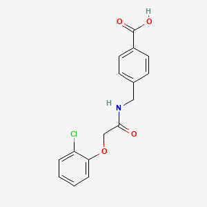 molecular formula C16H14ClNO4 B5775538 4-({[(2-chlorophenoxy)acetyl]amino}methyl)benzoic acid 