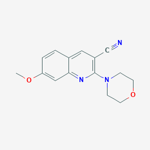 molecular formula C15H15N3O2 B5775545 7-methoxy-2-(4-morpholinyl)-3-quinolinecarbonitrile 