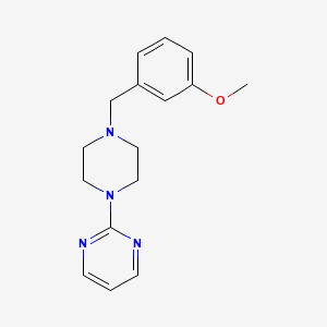 molecular formula C16H20N4O B5775555 2-[4-(3-methoxybenzyl)-1-piperazinyl]pyrimidine 