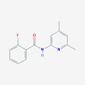 molecular formula C14H13FN2O B5775563 N-(4,6-dimethyl-2-pyridinyl)-2-fluorobenzamide 