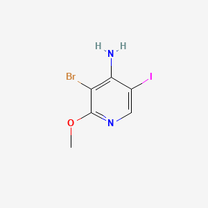 molecular formula C6H6BrIN2O B577557 3-Bromo-5-iodo-2-methoxypyridin-4-amine CAS No. 1227268-98-5