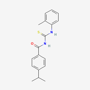 molecular formula C18H20N2OS B5775571 4-isopropyl-N-{[(2-methylphenyl)amino]carbonothioyl}benzamide 