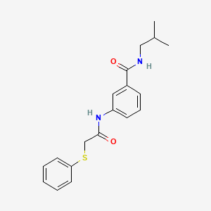 molecular formula C19H22N2O2S B5775572 N-isobutyl-3-{[(phenylthio)acetyl]amino}benzamide 