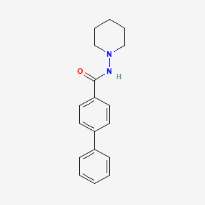 molecular formula C18H20N2O B5775582 N-1-piperidinyl-4-biphenylcarboxamide 