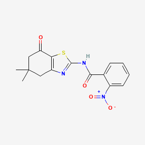 molecular formula C16H15N3O4S B5775588 N-(5,5-dimethyl-7-oxo-4,5,6,7-tetrahydro-1,3-benzothiazol-2-yl)-2-nitrobenzamide 