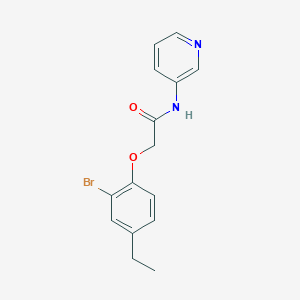 molecular formula C15H15BrN2O2 B5775593 2-(2-bromo-4-ethylphenoxy)-N-3-pyridinylacetamide 