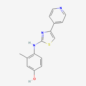 molecular formula C15H13N3OS B5775599 3-methyl-4-{[4-(4-pyridinyl)-1,3-thiazol-2-yl]amino}phenol 