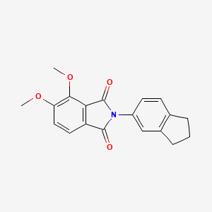 molecular formula C19H17NO4 B5775603 2-(2,3-dihydro-1H-inden-5-yl)-4,5-dimethoxy-1H-isoindole-1,3(2H)-dione 