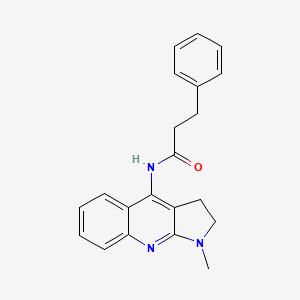 molecular formula C21H21N3O B5775611 N-(1-methyl-2,3-dihydro-1H-pyrrolo[2,3-b]quinolin-4-yl)-3-phenylpropanamide 