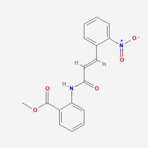 molecular formula C17H14N2O5 B5775619 methyl 2-{[3-(2-nitrophenyl)acryloyl]amino}benzoate 