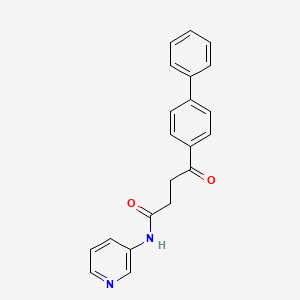 molecular formula C21H18N2O2 B5775624 4-(4-biphenylyl)-4-oxo-N-3-pyridinylbutanamide 