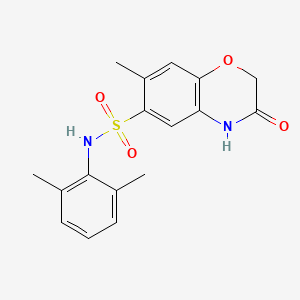 B5775632 N-(2,6-dimethylphenyl)-7-methyl-3-oxo-3,4-dihydro-2H-1,4-benzoxazine-6-sulfonamide CAS No. 864544-85-4