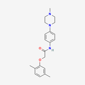 molecular formula C21H27N3O2 B5775642 2-(2,5-dimethylphenoxy)-N-[4-(4-methyl-1-piperazinyl)phenyl]acetamide 