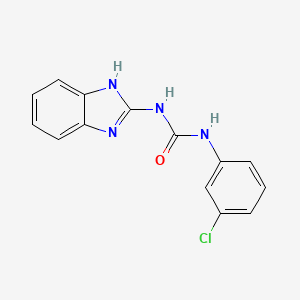 molecular formula C14H11ClN4O B5775652 N-1H-benzimidazol-2-yl-N'-(3-chlorophenyl)urea 