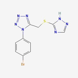 molecular formula C10H8BrN7S B5775660 1-(4-bromophenyl)-5-[(4H-1,2,4-triazol-3-ylthio)methyl]-1H-tetrazole 