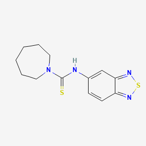 molecular formula C13H16N4S2 B5775661 N-2,1,3-benzothiadiazol-5-yl-1-azepanecarbothioamide 