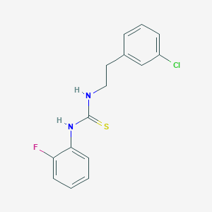 molecular formula C15H14ClFN2S B5775664 N-[2-(3-chlorophenyl)ethyl]-N'-(2-fluorophenyl)thiourea 