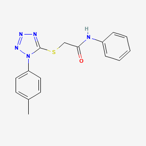 molecular formula C16H15N5OS B5775697 2-{[1-(4-methylphenyl)-1H-tetrazol-5-yl]thio}-N-phenylacetamide 