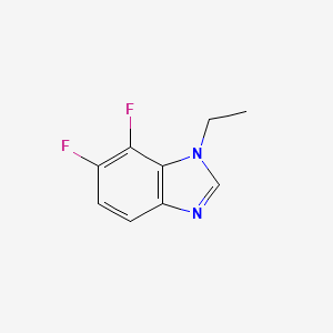 molecular formula C9H8F2N2 B577570 1-Ethyl-6,7-difluorobenzimidazole CAS No. 1314987-78-4