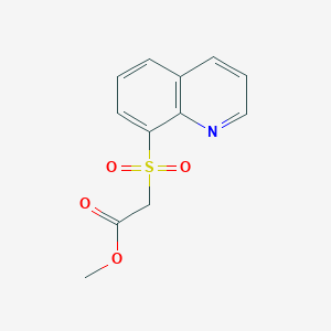 molecular formula C12H11NO4S B5775713 methyl (8-quinolinylsulfonyl)acetate 