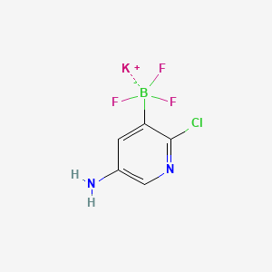 molecular formula C5H4BClF3KN2 B577573 Potassium (5-amino-2-chloropyridin-3-yl)trifluoroborate CAS No. 1245906-63-1