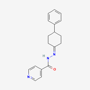 molecular formula C18H19N3O B5775735 N'-(4-phenylcyclohexylidene)isonicotinohydrazide 