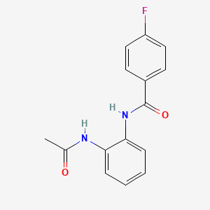 molecular formula C15H13FN2O2 B5775756 N-[2-(acetylamino)phenyl]-4-fluorobenzamide 
