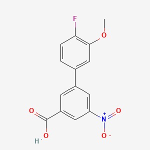 molecular formula C14H10FNO5 B577577 3-(4-氟-3-甲氧基苯基)-5-硝基苯甲酸 CAS No. 1261967-46-7
