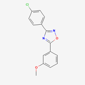 molecular formula C15H11ClN2O2 B5775774 3-(4-chlorophenyl)-5-(3-methoxyphenyl)-1,2,4-oxadiazole 