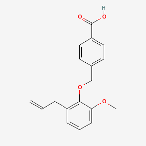 molecular formula C18H18O4 B5775781 4-[(2-allyl-6-methoxyphenoxy)methyl]benzoic acid 