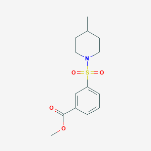 molecular formula C14H19NO4S B5775786 methyl 3-[(4-methyl-1-piperidinyl)sulfonyl]benzoate 