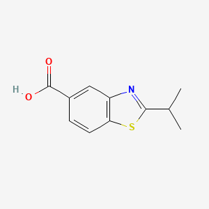 molecular formula C11H11NO2S B577579 2-(1-Methylethyl)-5-benzothiazolecarboxylic acid CAS No. 1368530-92-0
