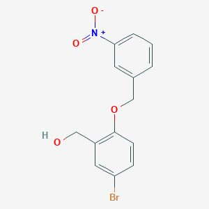 molecular formula C14H12BrNO4 B5775811 {5-bromo-2-[(3-nitrobenzyl)oxy]phenyl}methanol 