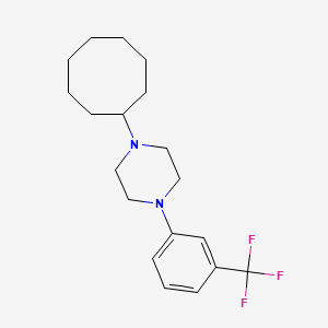 molecular formula C19H27F3N2 B5775827 1-cyclooctyl-4-[3-(trifluoromethyl)phenyl]piperazine 