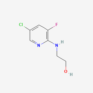molecular formula C7H8ClFN2O B577584 2-((5-Chloro-3-fluoropyridin-2-yl)amino)ethanol CAS No. 1280786-67-5