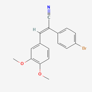 molecular formula C17H14BrNO2 B5775849 2-(4-bromophenyl)-3-(3,4-dimethoxyphenyl)acrylonitrile 