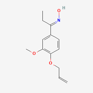molecular formula C13H17NO3 B5775859 1-[4-(allyloxy)-3-methoxyphenyl]-1-propanone oxime 